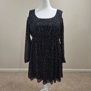 torrid Black Mini Dress with White Heart Print